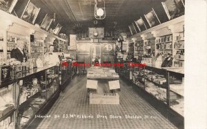 IL, Sheldon, Illinois, RPPC, McKibbins Drug Store Interior, CU Williams No 8261