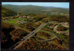 VT Aerial View White River Jct Junction Vermont Postcard Village Postcard