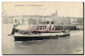 Old Postcard Boat Dieppe steamer Arundel