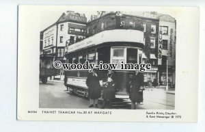 pp1901 - Thanet Tramcar No.20 at Margate  - Pamlin postcard