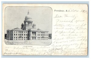 1903 State House Providence Rhode Island RI Antique Posted PMC Postcard
