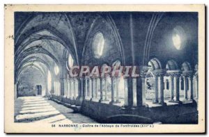 Old Postcard From Narbonne Cloitre I & # 39Abbaye From Fontfroides