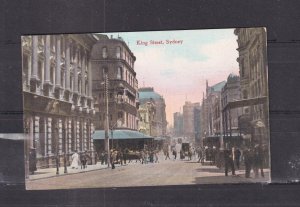 NEW SOUTH WALES, SYDNEY, KING STREET, TRAMS, 1906 ppc., unused