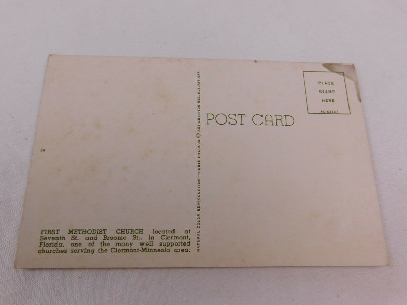 First Methodist Church Building, Clermont, Florida Vintage Postcard P28