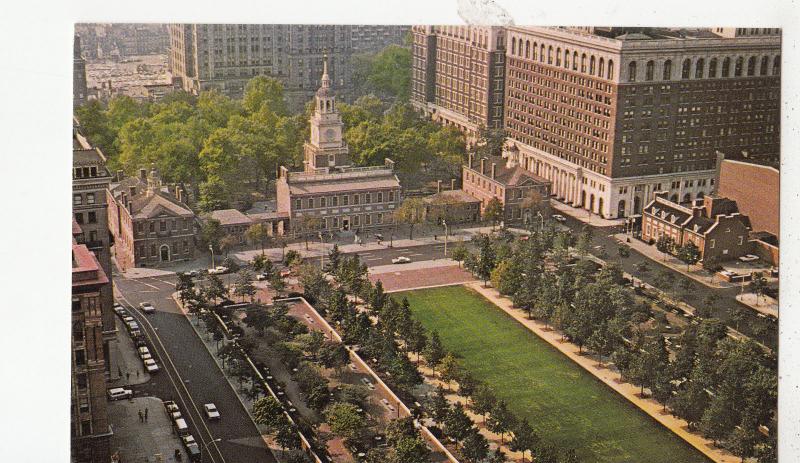 BF17847 independence hall and mall philadelphia Pa uSA front/back image