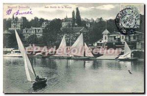 Old Postcard Nogent Joinville The Banks of the Marne