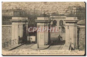 Old Postcard Toulon Doors and Bridges Notre Dame Tramway