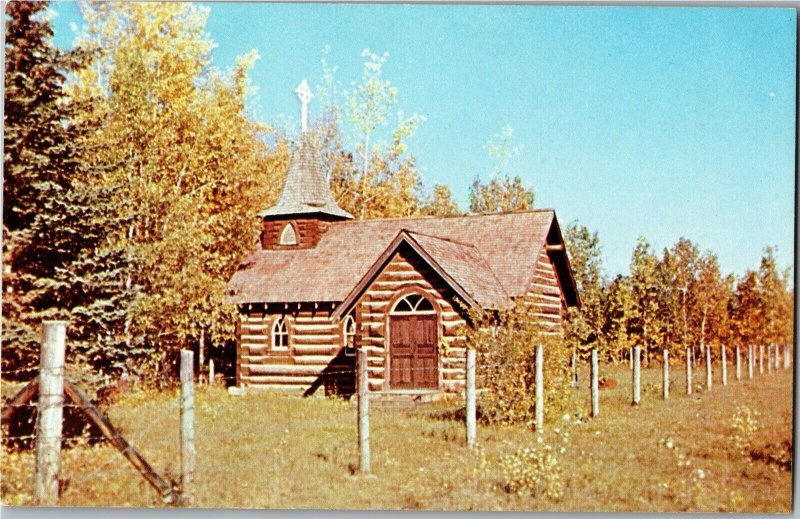 St. Peters Church at Hudson Hope, British Columbia Vintage Postcard T35