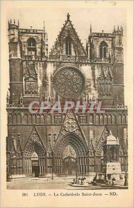 Old Postcard Lyon Saint Jean Cathedral