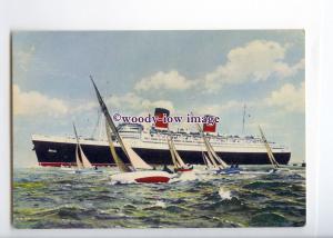 LN1071 - Cunard Liner - Queen Elizabeth , built 1940 - postcard