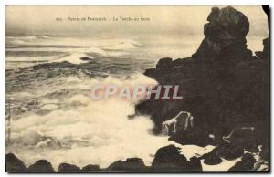 Old Postcard Penmarch Pointe La Torche in Fury