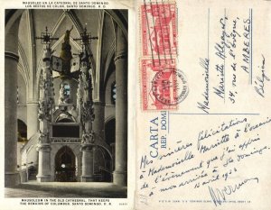 dominican republic, SANTO DOMINGO, Mausoleum in Old Cathedral (1933) Postcard