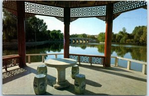 Postcard - A View in the Garden of Diaoyutai State Guesthouse - Beijing, China