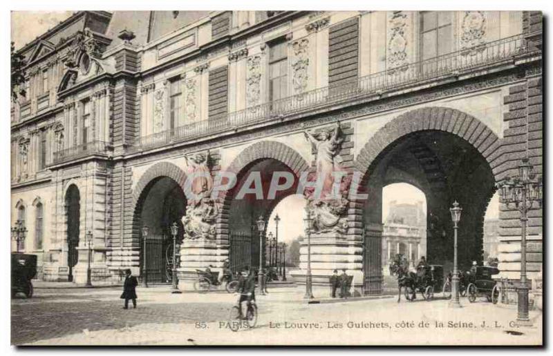 Paris Old Postcard The Louvre wickets rating of the Seine