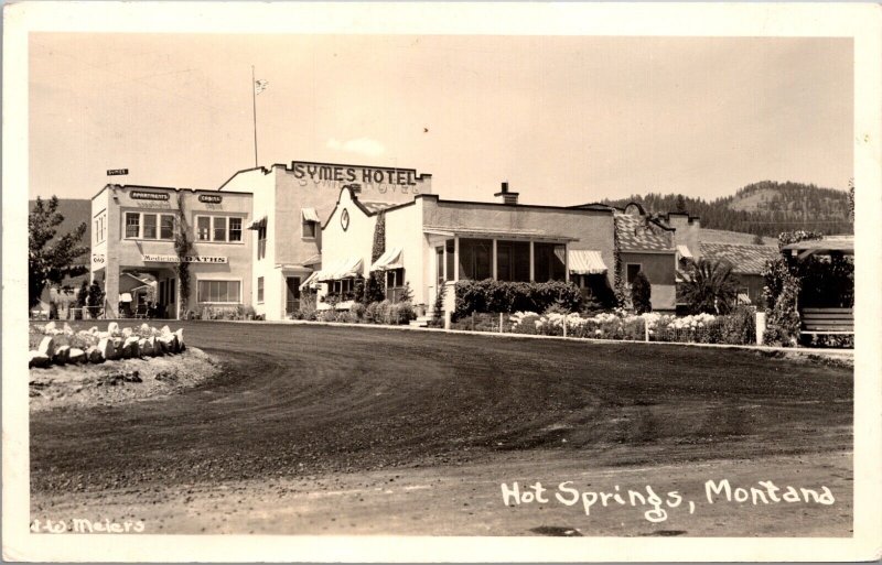 Photo Postcard Symes Hotel Medicina Baths Apartments Cabins Hot Springs Montana