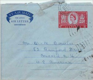 Entier Postal Stationery 9d Aerogram for Concord 1968 Leicester