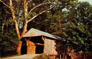 Covered Bridge Over Middle Branch Of Salt Creek Allensviile Ohio