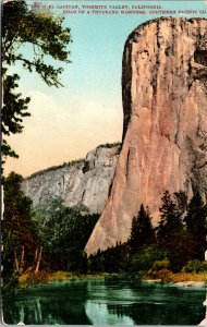 Vtg 1910s El Capitan Yosemite Valley California CA Southern Pacific Co. Postcard