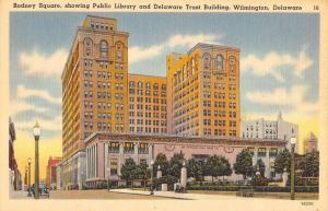 Wilmington Delaware Rodney Square Trust Bldg Antique Postcard K107856