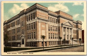 High School Fort Worth Texas Campus Building Postcard