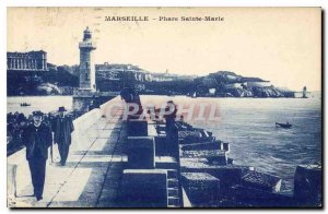 Postcard Marseille Old Lighthouse St. Mary