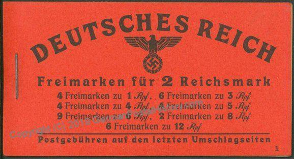 Germany MH48.1 Hitler All Original Stamp Booklet Markenheftchen 63551