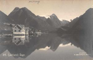 Fjoerland I Sogn Norway Scenic View Real Photo Antique Postcard J45543