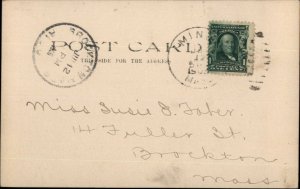 Minot MA Post Office c1905 Real Photo Postcard 