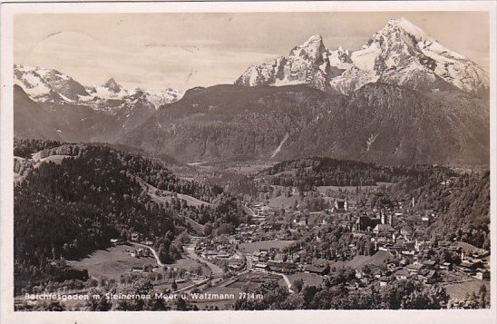 Germany Berchtesgaden mit Steinernen Meer und Watzmann 1951 Photo