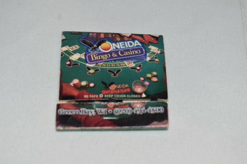 Oneida Bingo and Casino Green Bay Wisconsin Map 30 Strike Matchbook Variant