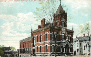 c1907 Printed Postcard Iowa Masonic Library, Cedar Rapids IA Linn County Posted