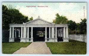 WAUKESHA, Wisconsin WI ~ Early View HYGEIA SPRING 1913  Postcard