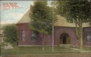 Chelsea VT Town Hall & Library c1910 Postcard