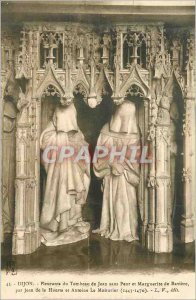 Old Postcard Dijon Mourners: Tomb of Jean