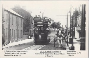 Dorset Postcard - Old Christchurch, Tramcar at Bargates  SW17729