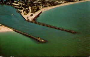 Florida Venice Aerial View Of Venice Jetties