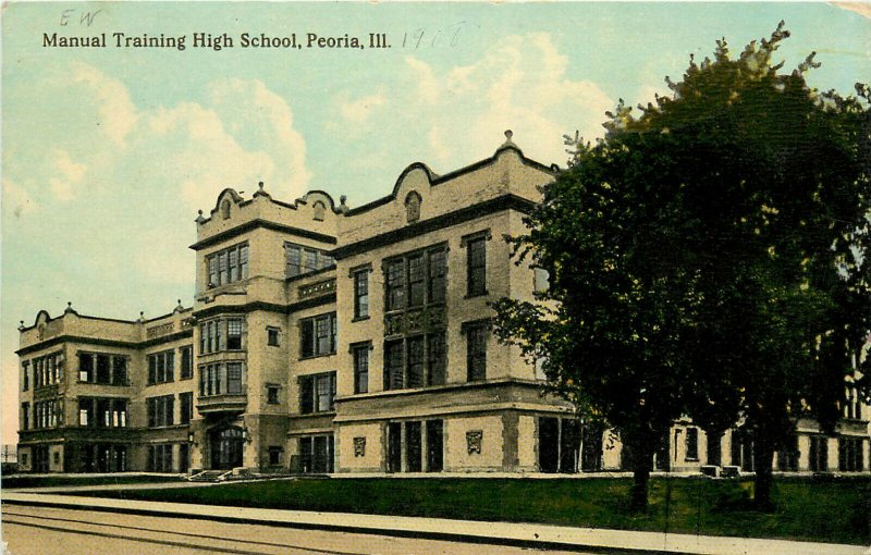 Wheelock Postcard Manual Training High School Peoria IL A2083