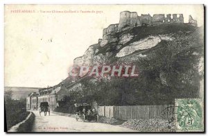 Old Postcard Small Andely View Chateau Gaillard & # 39entree the country Auto...