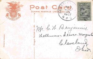 Washington Street Streetcar Portland Oregon 1907 postcard 