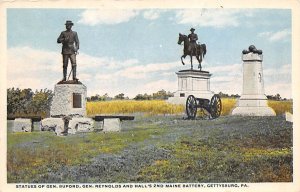 Statues of Gen. Buford, Gen. Reynolds and Hall second main Gettysburg, PA, US...