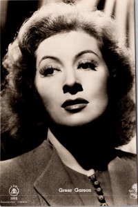 Real Photo Postcard Portrait of Greer Garson as Madame Curie