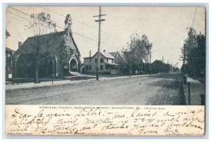 1906 Episcopal Church West Broad Street Quakertown PA Antique Posted Postcard 