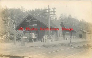 Depot, Missouri, Parkville, RPPC, Chicago Burlington & Quincy Railroad Station