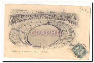 Old Postcard Nimes bullring The inside view