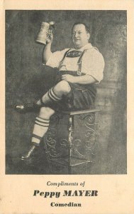 Postcard 1920s New York City Maxel's Peppy Mayer Comedian beer stein NY24-1361