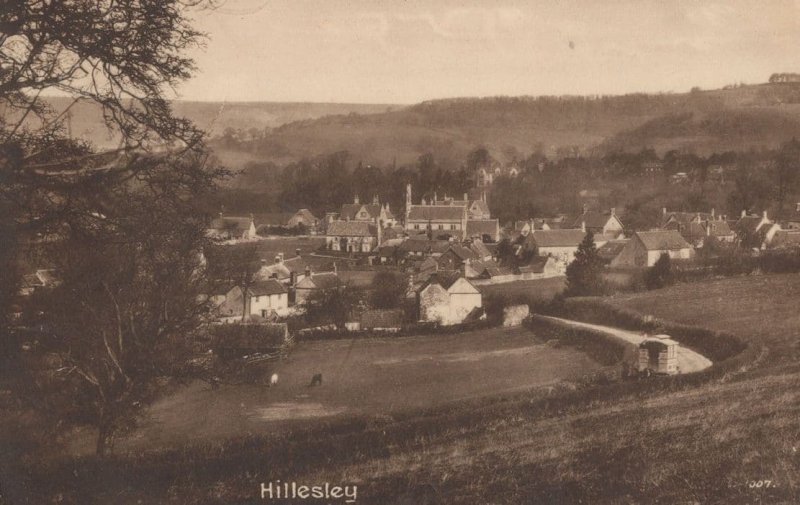 Hillesley Old Aerial Gloucester Postcard