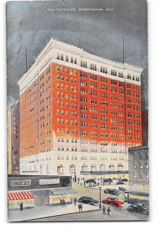 Birmingham Alabama AL Postcard 1951 The Tutwiler A Dinkler Hotel