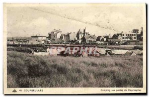 Old Postcard Courseulles Camping with Doors