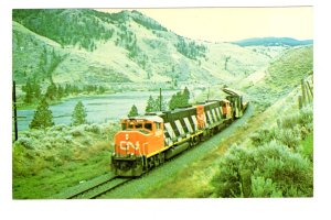 Canadian National Railway Train, Thompson River, Savona,  British Columbia