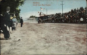 Lowell Mass MA Auto Race Course Car Racing Speedway c1910 Vintage Postcard